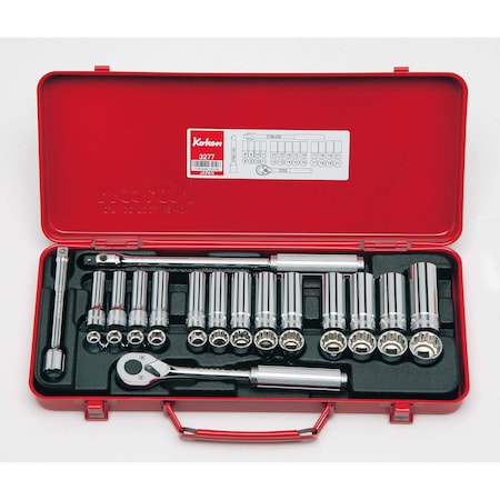 Ko-Ken Socket set 6, 12 Point 29 pieces 3/8 Sq. Drive 3277